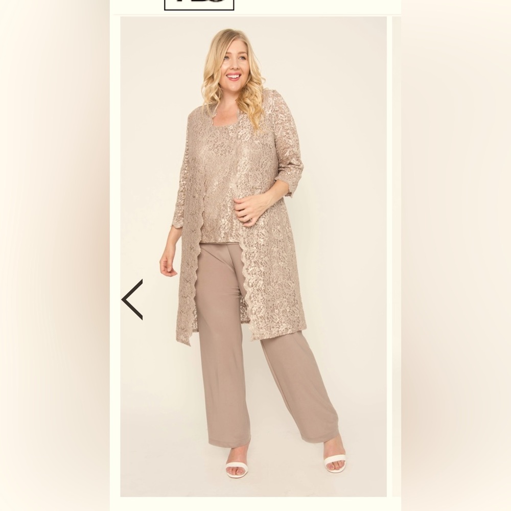 R&M Richards 1993W Plus Size Mother Of The Bride Pant Suit